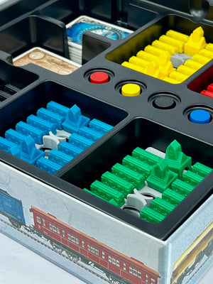 Feldherr figure tray set for Ticket to Ride - board game box
