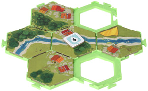 7 pcs. value set Feldherr Hex tile holders for Dorfromantik: The Board Game
