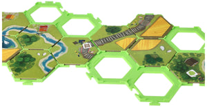 7 pcs. value set Feldherr Hex tile holders for Dorfromantik: The Board Game