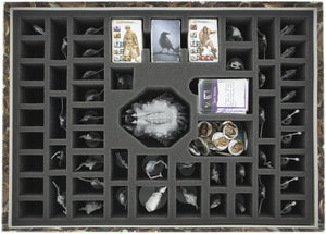 Valor de la bandeja de espuma establecido para Conan Kickstarter Barbarian y King Pledge y todas las metas de estiramiento