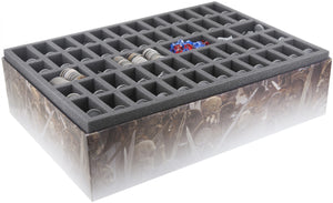 Valor de la bandeja de espuma establecido para Conan Kickstarter Barbarian y King Pledge y todas las metas de estiramiento