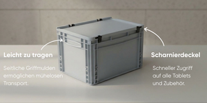 Box for 12+1 tablets - compatible with Apple iPad, Samsung and Microsoft Surface Go