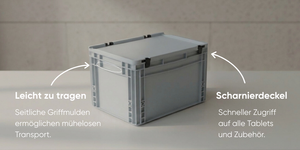 Box for 12+1 tablets - compatible with Apple iPad, Samsung and Microsoft Surface Go