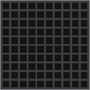 CP060A001 Bandeja de espuma Feldherr de 500 mm x 500 mm x 60 mm para 100 botellas pequeñas