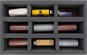 Euro Box / Container Case for model railway locomotives, wagons and vehicles - 3 slots for 0 Gauge - vertical