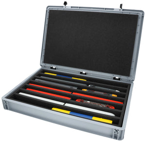 Feldherr Eurobox 60 x 40 cm Set para modelismo ferroviario - escala H0 - 7 compartimentos - inserto de espuma para almacenamiento vertical