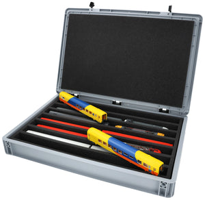 Feldherr Eurobox 60 x 40 cm Set para modelismo ferroviario - escala H0 - 7 compartimentos - inserto de espuma para almacenamiento vertical