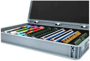 Euro Box con Zugliege - 9 compartimentos para ancho 00 - para maquetas de locomotoras, vagones y vehículos ferroviarios