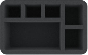 HSMFAK100BO Bandeja de espuma Half-Size de 100 mm con 6 compartimentos