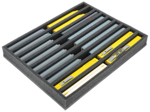 FS040A001 Incrustación de espuma N-ancho de vía - vertical - 9 ranuras para locomotoras, vagones y vehículos maquetas de trenesway