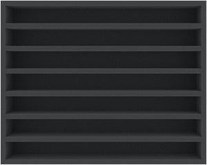 FS050A004 Incrustación de espuma Escala TT - vertical - 7 ranuras para maquetas de locomotoras de ferrocarril, vagones y vehículos