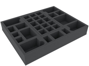 FS055ZC24 55 mm full-size foam tray with 16 compartments for Zombicide Black Plague and Wulfsburg