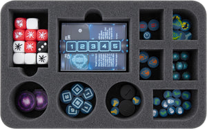 Feldherr Storage Box FSLB150 para Warcaster: Neo-Mechanika - 4 Warjacks + 36 miniaturas pequeñas / Medium Base