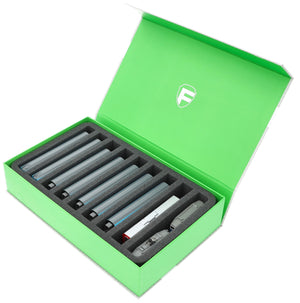 Feldherr Magnetic Box verde para locomotoras, vagones y vehículos maquetas de trenesway - 9 ranuras para ancho N - vertical