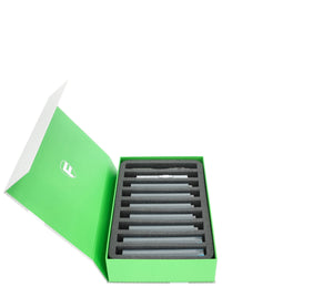 Feldherr Magnetic Box verde para locomotoras, vagones y vehículos maquetas de trenesway - 9 ranuras para ancho N - vertical