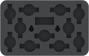 HS030DF09 Bandeja de espuma de 30 mm de tamaño medio para Dropfleet Commander - Corvettes + cápsula GRATUITA para clavijas