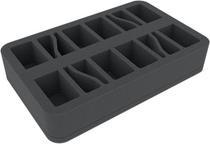 HS050BF04BO 50 mm Half-Size foam tray with 16 compartments