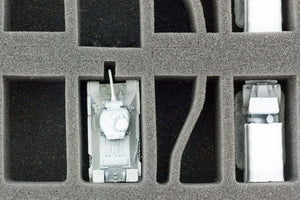 HS050BF04BO 50 mm Half-Size foam tray with 16 compartments