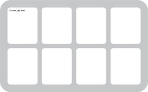 HS060BF02BO Bandeja de espuma para figuras de tamaño medio con 8 orificios grandes