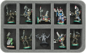 HS040WH17 half-size Figure Foam Tray with 10 slots for Warhammer