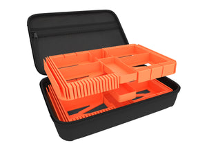 Feldherr Half-Size Estuche 50 + Organizer Insert Bandejas + Tablero para Marvel Champions: El Juego de Cartas - cartas + accesorios