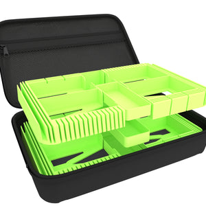 Feldherr Half-Size Estuche 50 + Organizer Insert Bandejas + Tablero para Marvel Champions: El Juego de Cartas - cartas + accesorios