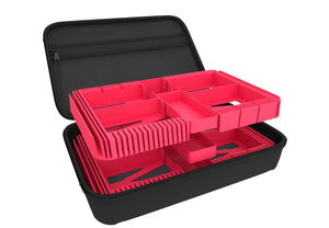 Feldherr Half-Size Estuche 50 + Organizer Insert Bandejas + Tablero para Marvel Champions: El Juego de Cartas - cartas + accesorios