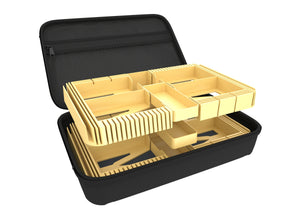 Feldherr Half-Size Estuche 50 + Organizer Insert Bandejas + Tablero para Marvel Champions: El Juego de Cartas - cartas + accesorios