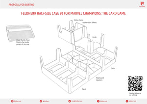 Feldherr Half-Size Caso 90 para Marvel Champions: El juego de cartas - juego básico