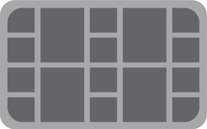 HS060IA04 Bandeja de espuma de 60 mm de tamaño medio con 16 ranuras para Star Wars Imperial Assault Miniatures