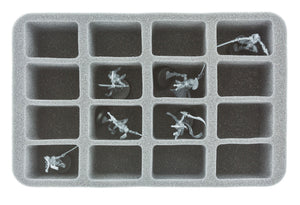 HSCY070BO 70 mm half-size Figure Foam Tray with 16 slots