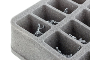 HSCY070BO 70 mm half-size Figure Foam Tray with 16 slots