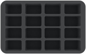 HSCY070BO 70 mm half-size Figure Foam Tray with 16 slots