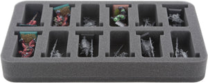 HSDT035BO 35 mm half-size Figure Foam Tray with 12 slots