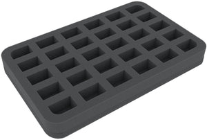 HSHJ035BO 35 mm half-size foam tray with 30 slots