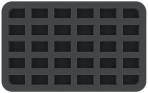 HSHJ035BO 35 mm half-size foam tray with 30 slots