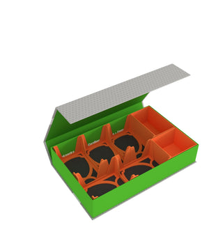 Feldherr Magnetic Box verde para cartas y material de juego - 750 cartas en tamaño de juego de cartas estándar + fichas