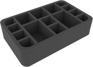 HSMEDO065BO 65 mm Half-Size foam tray with 15 compartments