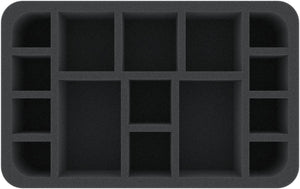 HSMEDO065BO 65 mm Half-Size foam tray with 15 compartments