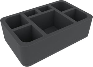 HSMEME080BO 80 mm Half-Size foam tray with 7 compartments