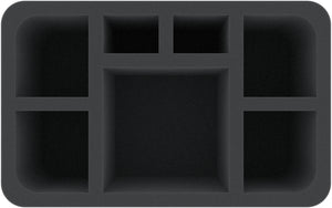 HSMEME120BO 120 mm Half-Size foam tray with 7 compartments