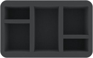 HSMEYG075BO 75 mm Half-Size foam tray with 5 compartments