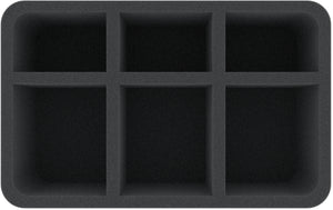 HSMFAJ100BO Bandeja de espuma Half-Size de 100 mm con 6 compartimentos