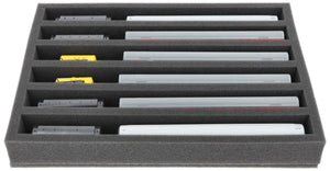 IU050A002 Feldherr foam insert for model railway - TT scale - 6 compartments - for upright storage