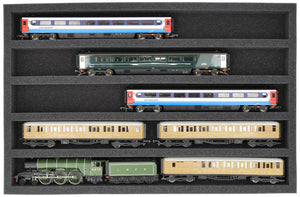 JV050A004 Feldherr foam insert for model railway - 00 scale - 5 compartments - for horizontal storage