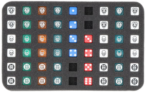 Feldherr Caja magnética amarilla para HeroQuest - 54 dados