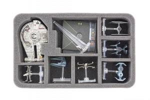 Estuche Feldherr MINI PLUS para X-Wing Millennium Falcon, YT-2400, Star Ships y Slave 1