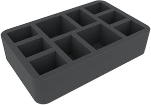 HSMEQL060BO 60 mm Half-Size foam tray with 10 compartments