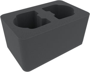 HSMECS130BO Bandeja de espuma Half-Size de 130 mm con 2 compartimentos