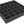 AFMESO040BO 285 mm x 285 mm x 40 mm foam tray for board games - 36 compartments